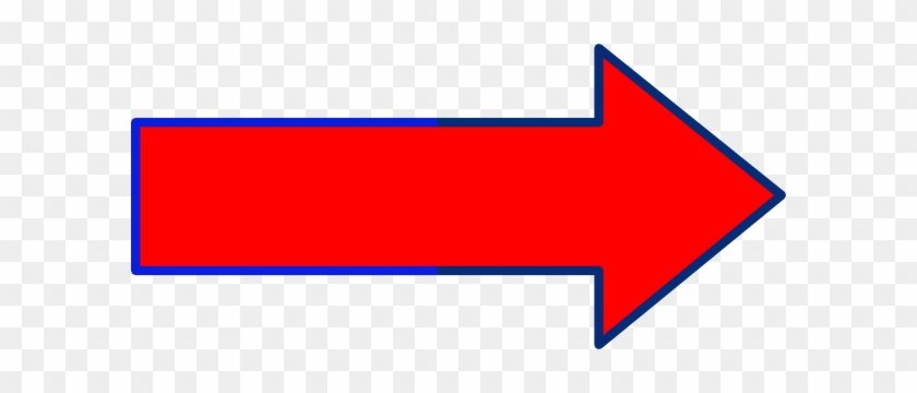 Red Arrow With Blue Outline Svg Clip Arts 600 X 280 - Blue And Red Arrow #282265