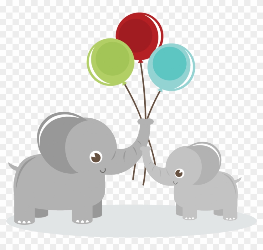 Elephant Balloon Scalable Vector Graphics Clip Art - Elephant With Balloon Clipart #282332