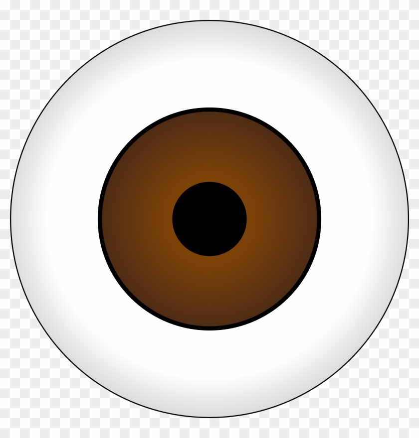 Eyes, Eye, Black, Brown, Cartoon, Hair, Pupil - Olhos Castanhos Cartoon #282392