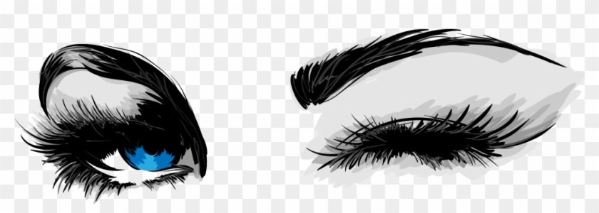 Mascara Cosmetics Eyelash Business Card Eye Liner - Drawing Of Eyes Winking #282429