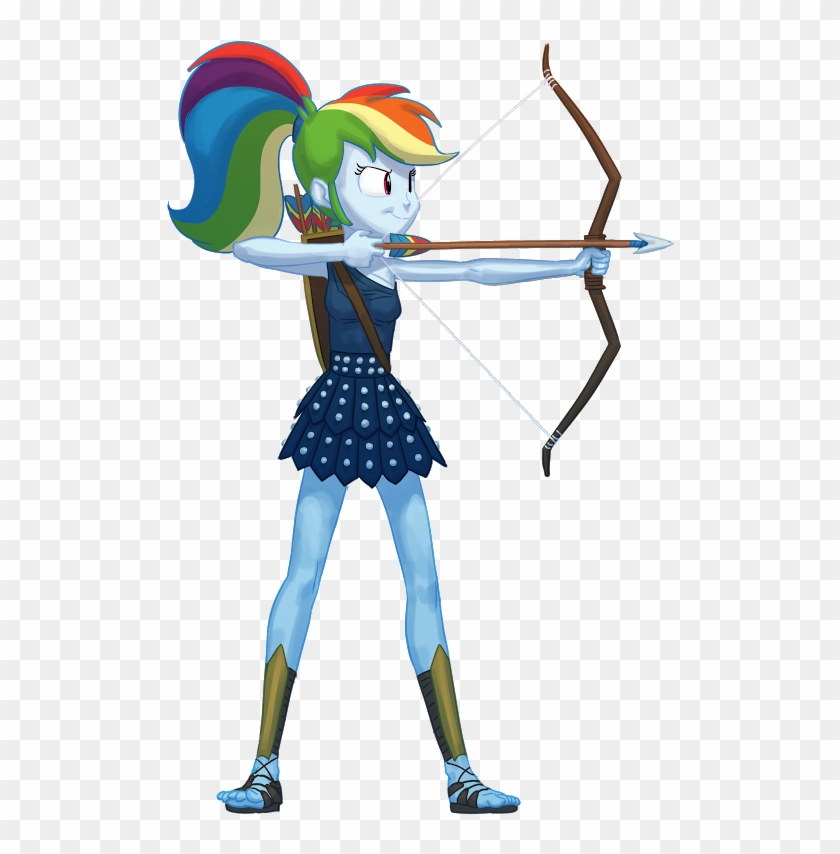 Aiming, Archer Dash, Arrow, Artist - Equestria Girls Rainbow Dash Side View #282458