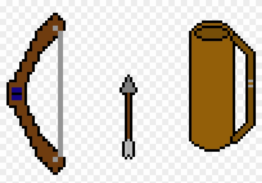 Bow, Arrow, Quiver Legend Of Panda - Bow Arrow Png Pixel #282503