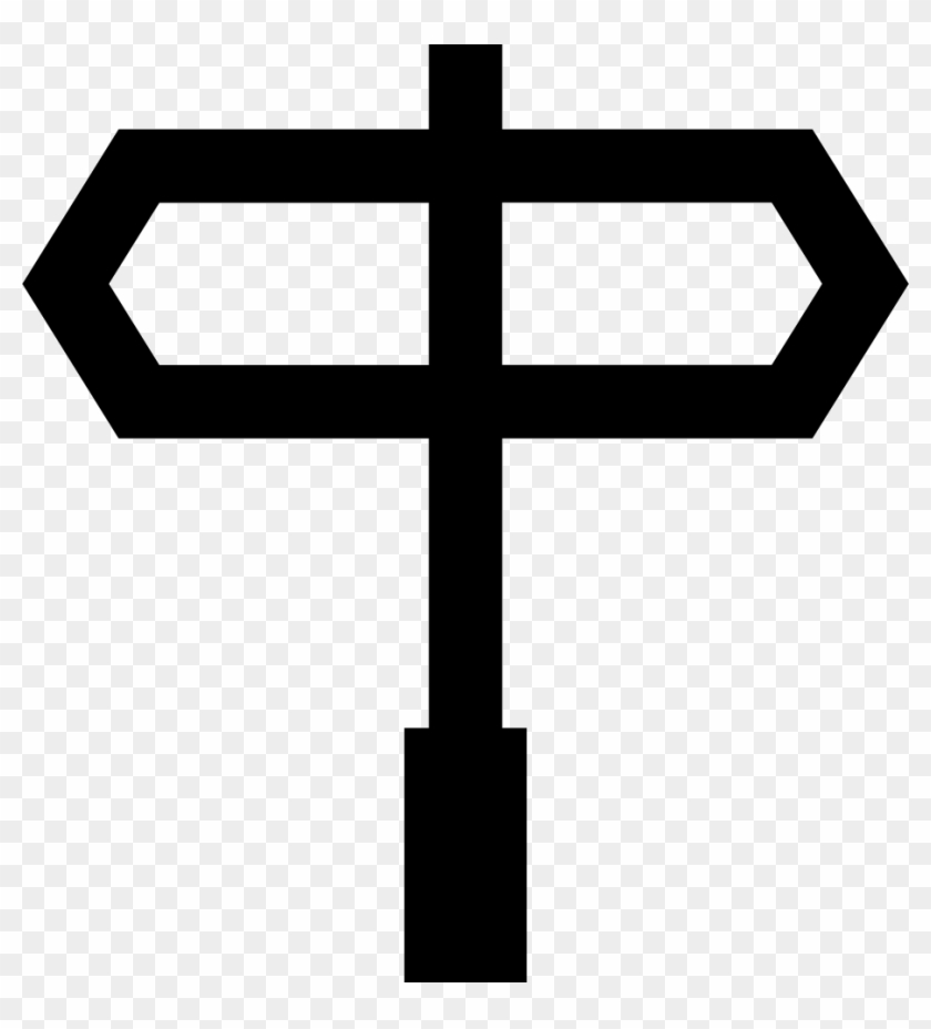 Directional Arrow Signal On A Pole Comments - White Cross Of Lorraine #282548