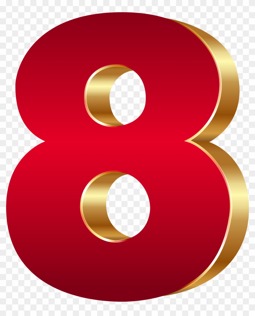 3d Number Eight Red Gold Png Clip Art Imageu200b Gallery - 3d Number Eight Red Gold Png Clip Art Imageu200b Gallery #282626