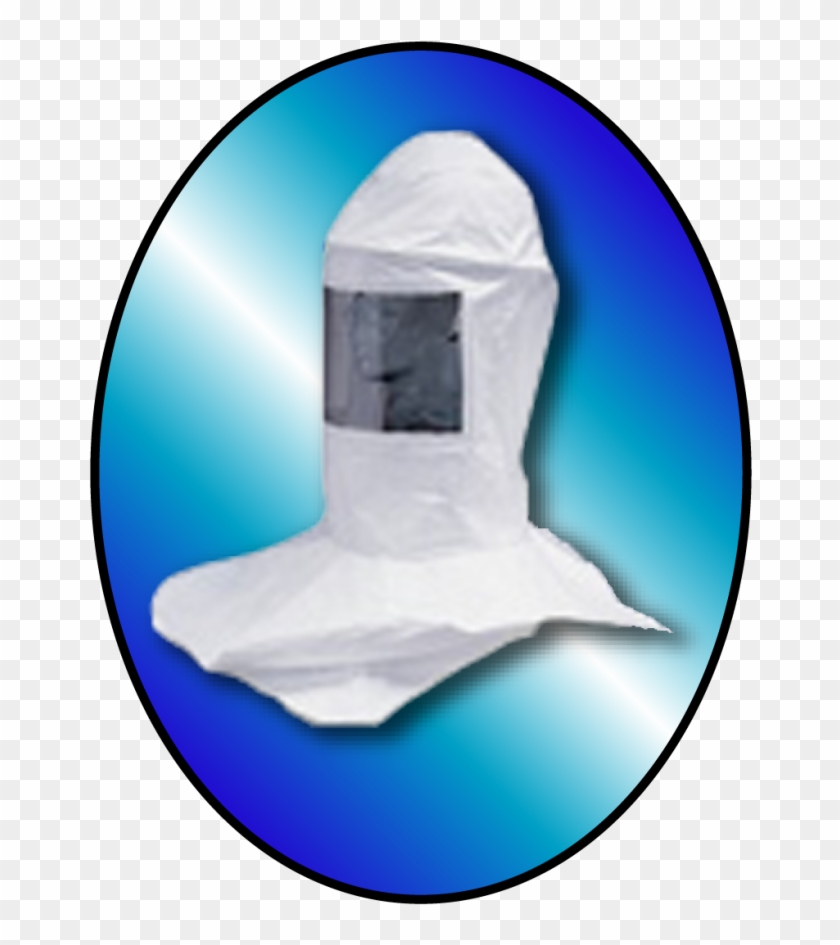 White Mask In Oval - Allegro Deluxe Tyvek Double Bib Hard Hat Hood 8078 #282635