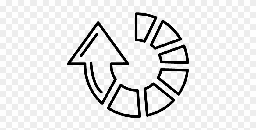 Clockwise Circular Arrow Of Gross Broken Outlined Line - Broken Circle Arrow #282733
