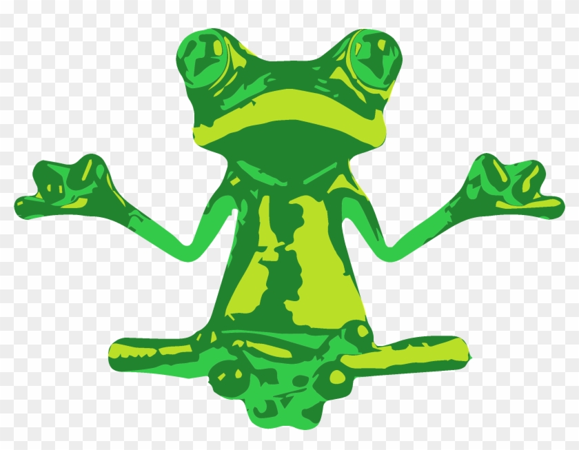 Green&yellow Raster Export2 - Frog In Yoga Pose #282737