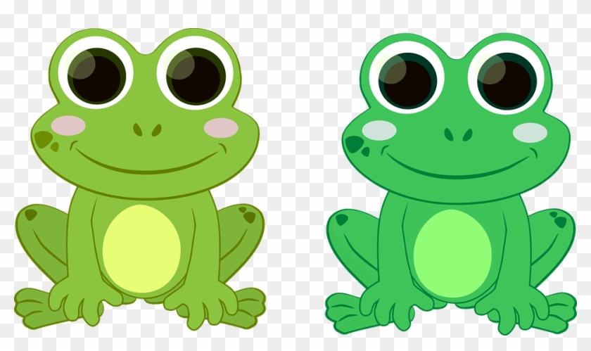 Cute Cartoon Frogs - Paar Kröten Für Dich - Free Transparent PNG