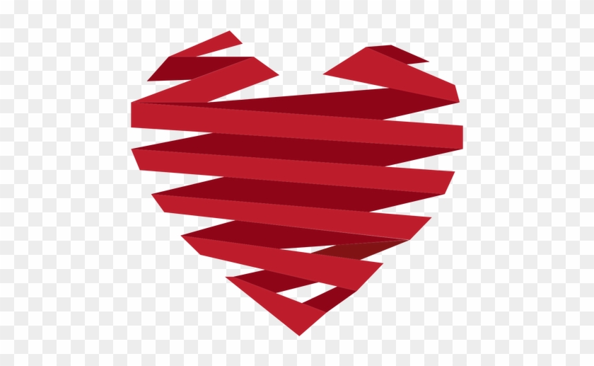 Ribbon Wrapped Heart Sticker - Corazones En Color Vino #282892