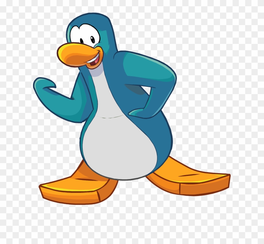 Club Penguin Peach Penguin - Club Penguin Aqua Penguin #283018