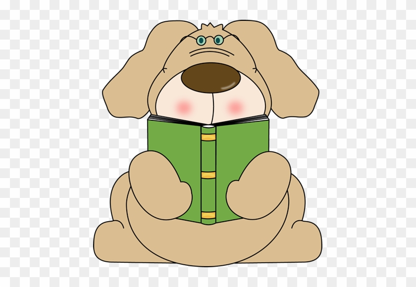 Dog Reading Clip Art - Dog Reading A Book Clipart #283125