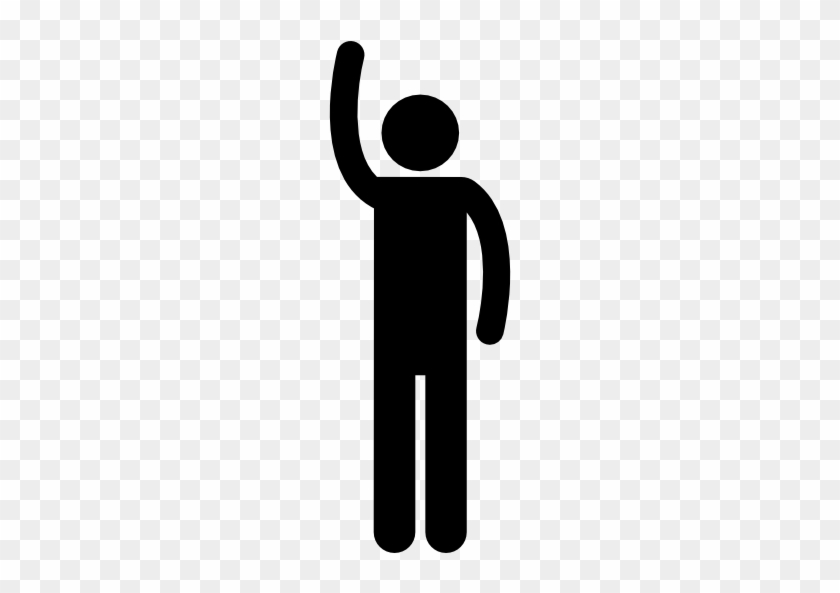 Man Hands Clipart - Person Raising Hand Icon #283226