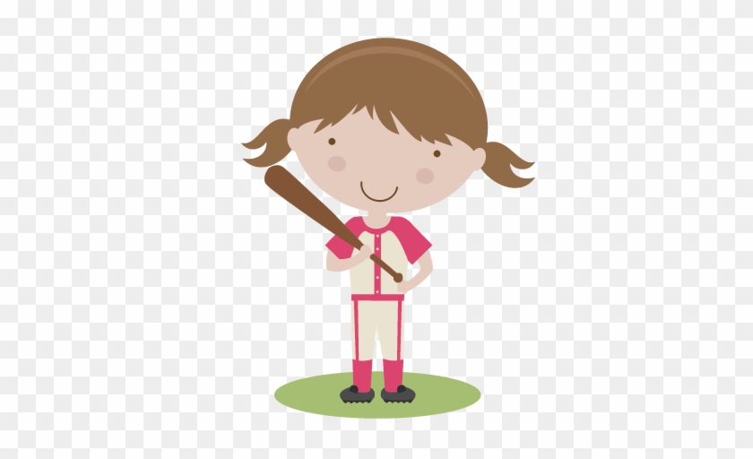 Girl Clipart Baseball Player - Girl Baseball Player Clip Art #283251