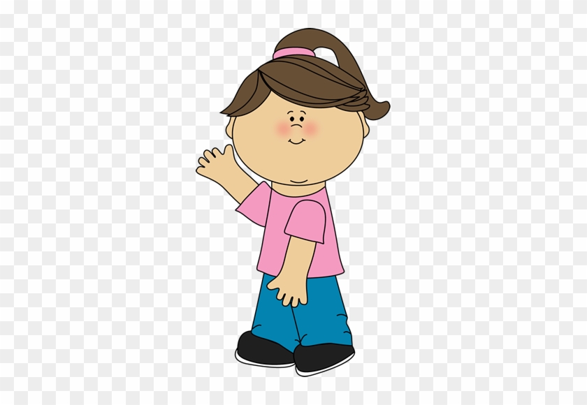 Little Girl Waving Clip Art Little Girl Waving Image279 - My Cute Graphics Girl #283264