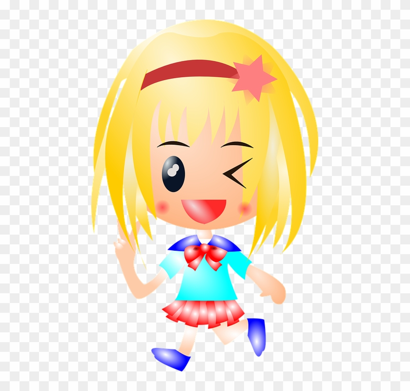 Cartoon Girl Running 10, Buy Clip Art - April Fool Jpg Hindi #283269