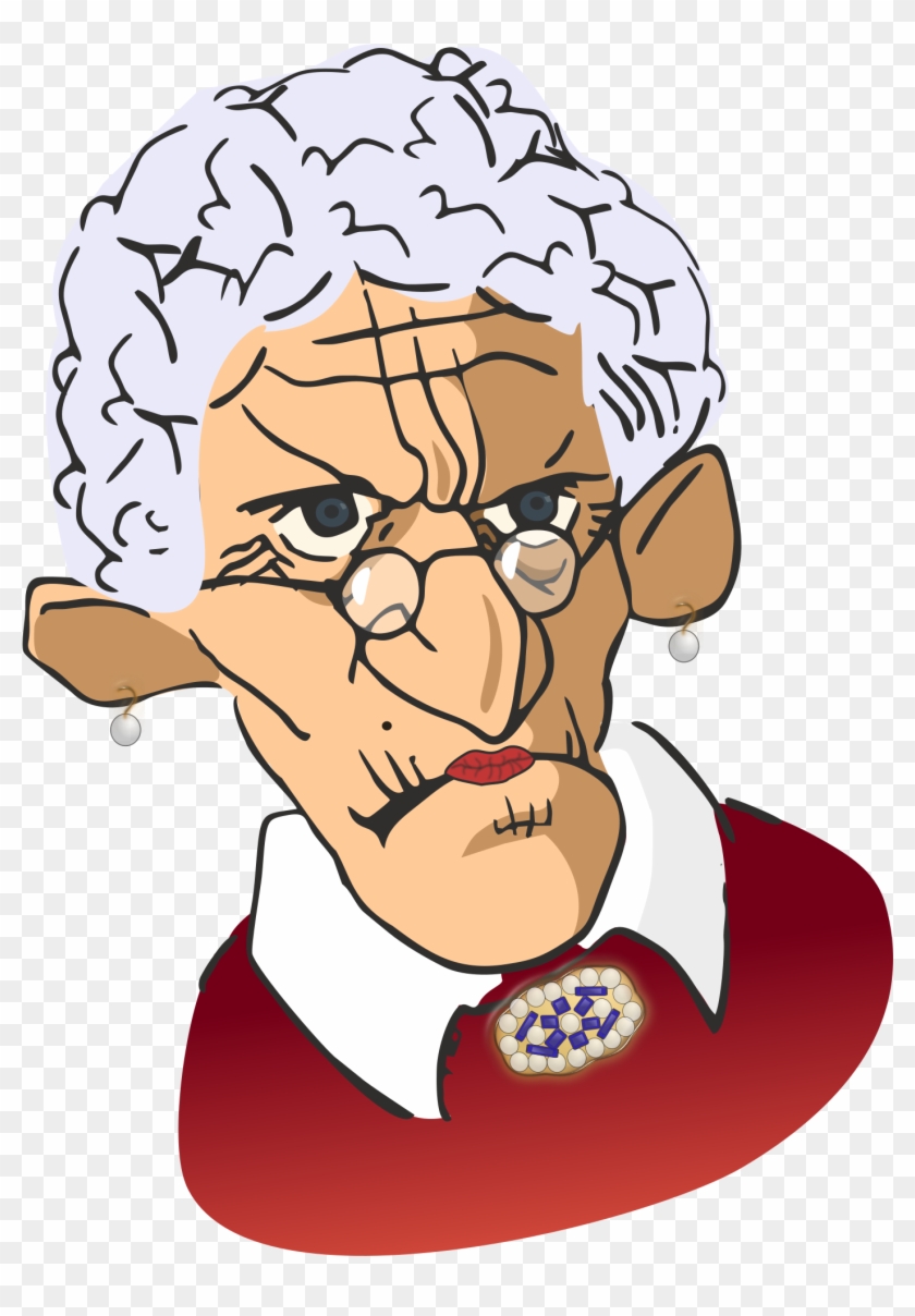 Old Lady Clip Art - Grumpy Old Woman Clipart #283281