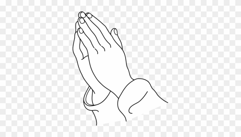 Hand Black And White Black And White Praying Hands - Praying Hands Clipart Black And White #283283