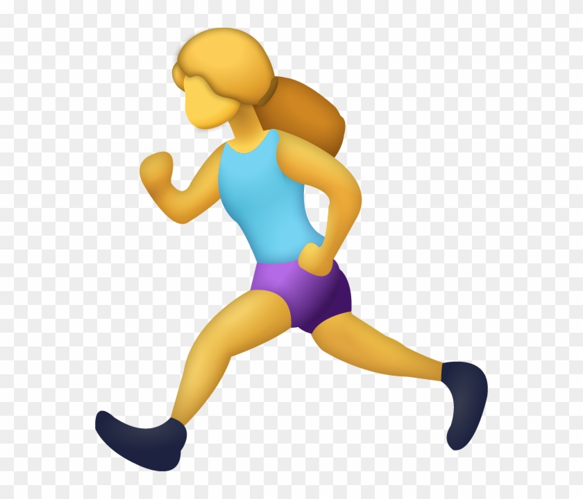 Download Woman Running Iphone Emoji Icon In And Ai - Running Emoji Png #283296