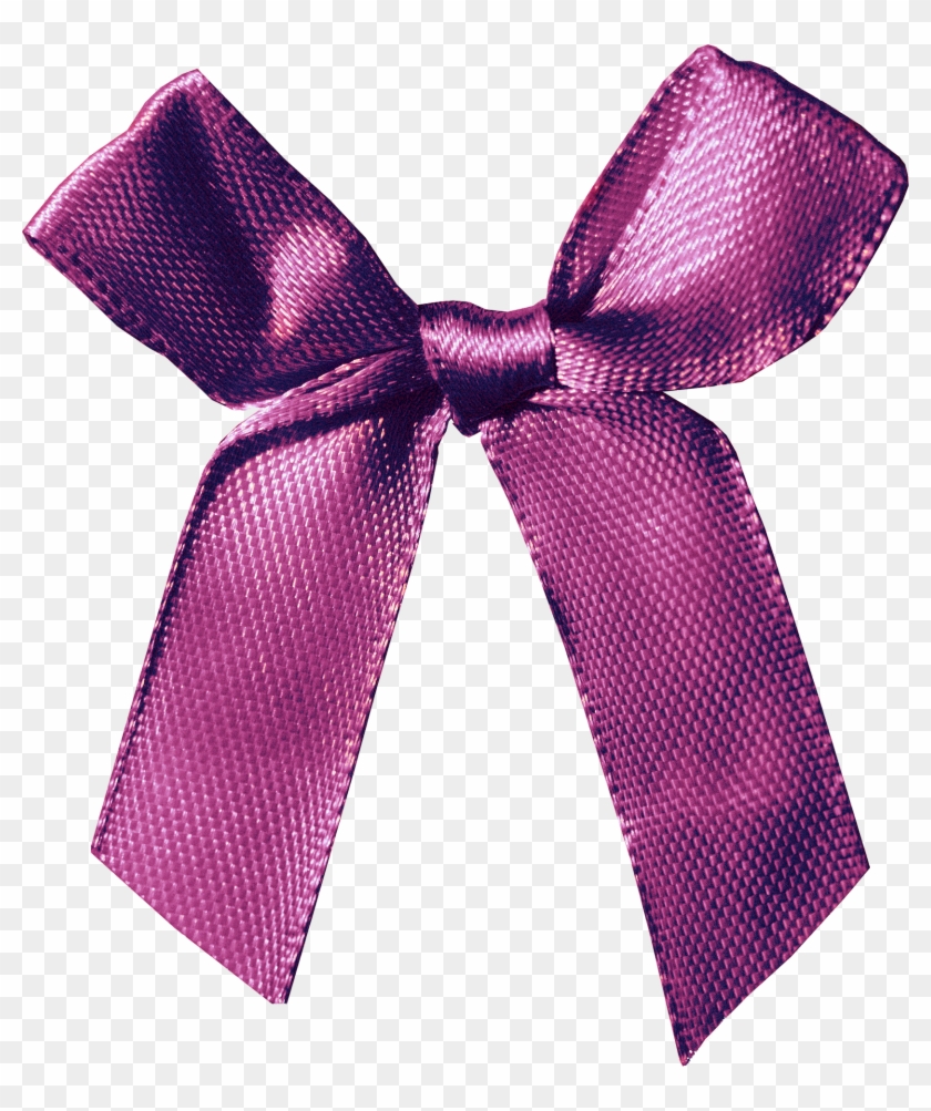 Purple Satin Cliparts - Girl Bow Png #283354