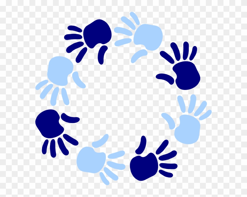 Hand Clipart Blue - Circle Of Hands Clipart #283363