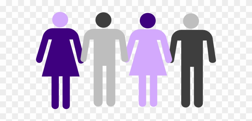 Men Women Holding Hands Clip Art - Gender Neutral Bathroom Symbol #283364