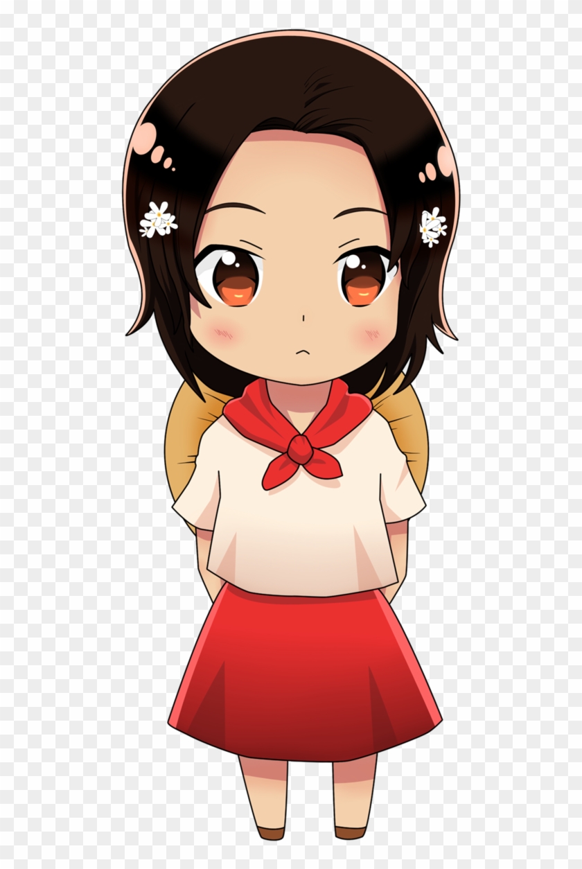 Chibi Philippines Colored By Exelionstar On Deviantart - Filipino Girl Clipart Png #283378