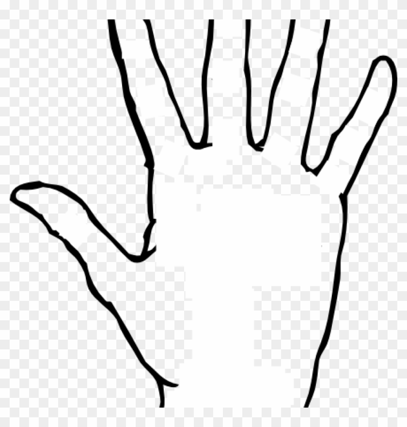 Hand Outline Hand Outline Template Printable Clipart - Palm Drawing Hand #283389