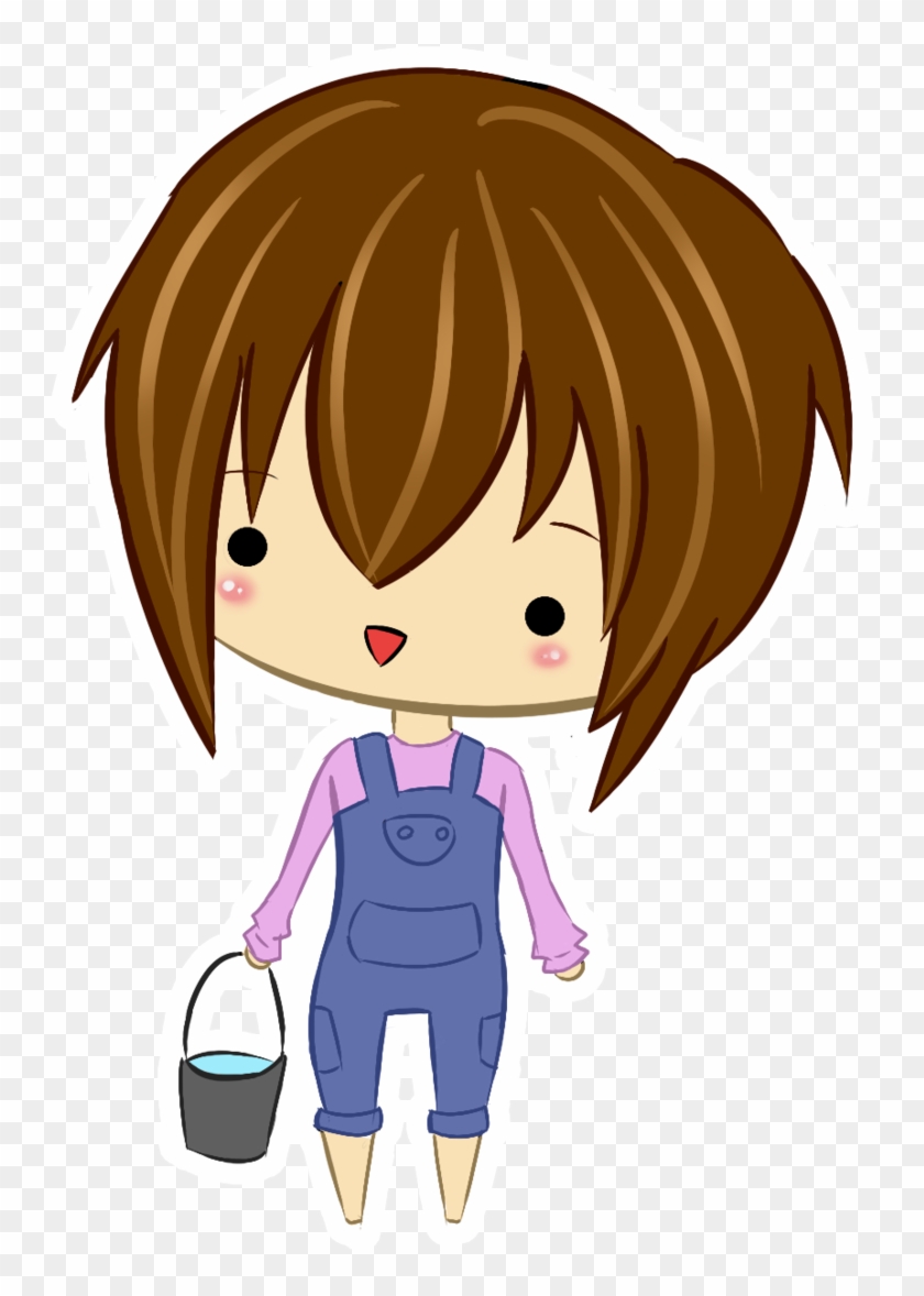 -chibi Farm Girl - Png Chibi Girl #283398