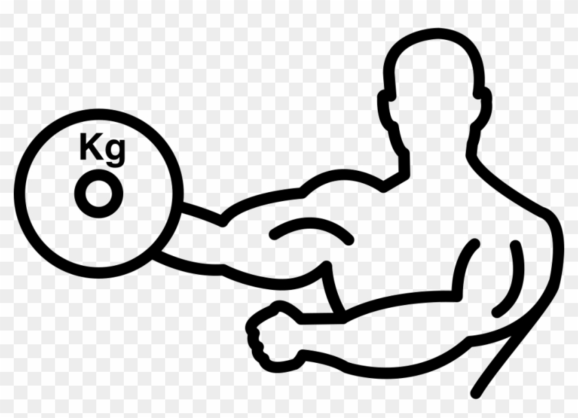 Bodybuilder Carrying Weight On One Hand Outline Comments - Blendecques #283424