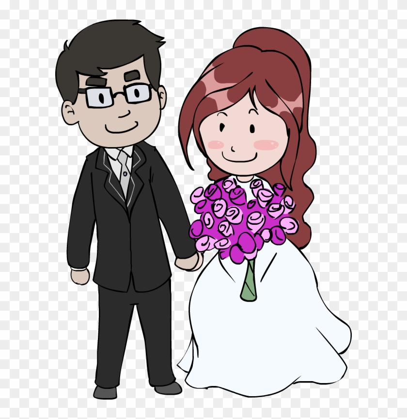 Cartoon Pictures Of Wedding Couples - Wedding Couple Cartoon Png #283521