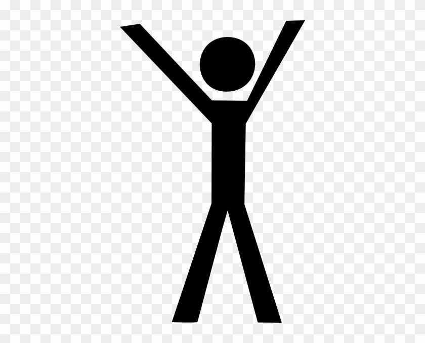 Stick Guy With Hands Up Clip Art - Guy Stick #283552