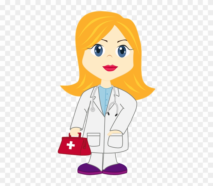 Illustration, Nice, Girl Doctor, Dr Blonde, Dr - Gambar Sketsa Dokter Perempuan #283554