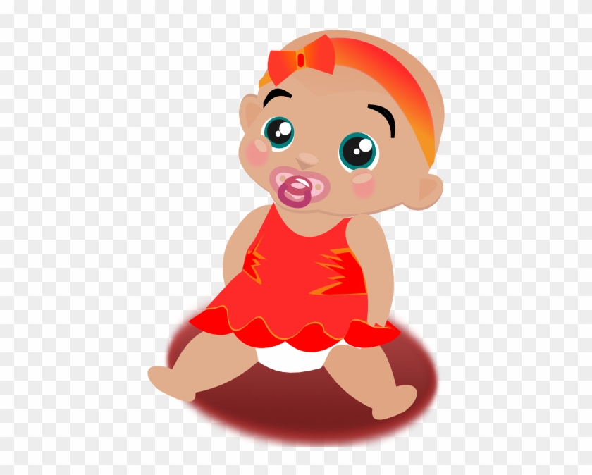 Free Vector Baby Girl Clip Art - Animation Baby Girl #283574