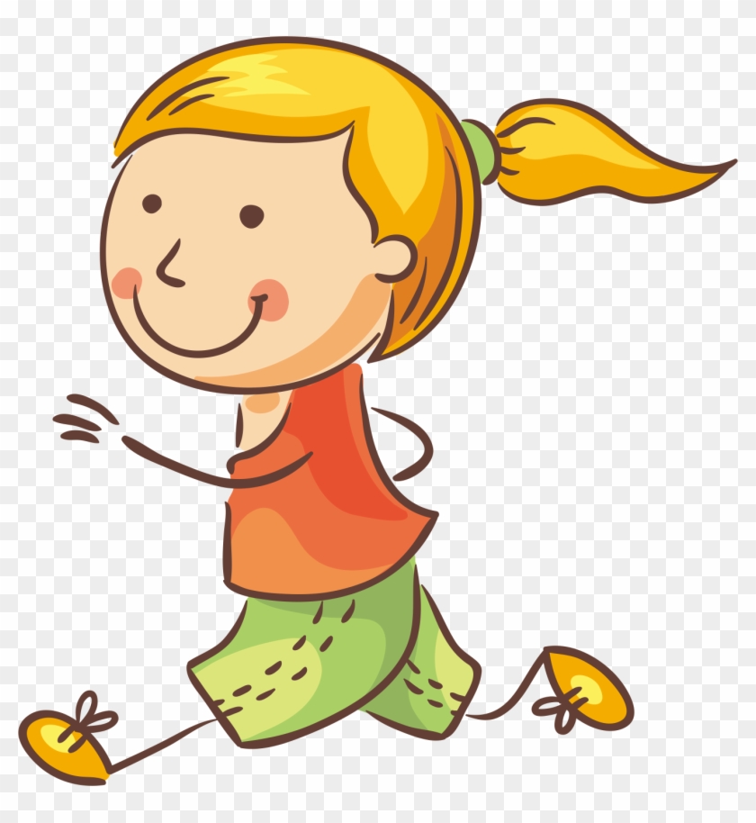 Cartoon Jogging Family Clip Art - Child #283601
