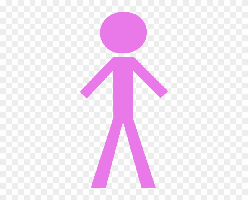 Pink Stick Figure Clipart - Light Pink Stick Figure #283652