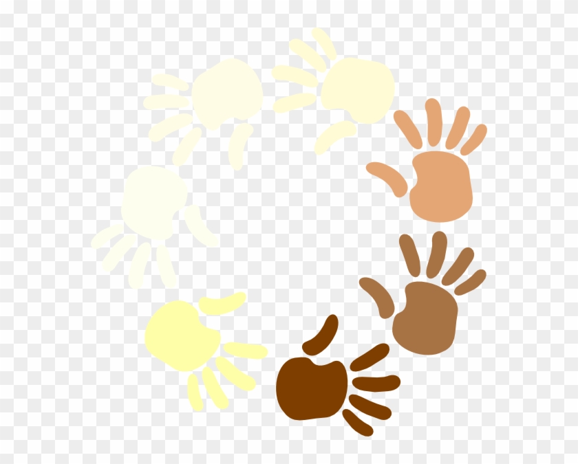 Circle Of Multicultural Hands Clip Art At Clker - Multicultural Clipart Png #283695