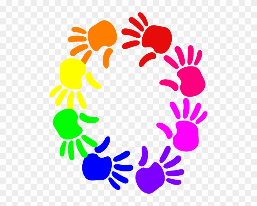 Circle Of Hands Clip Art At Clker - Colorful Circle Of Hands #283729