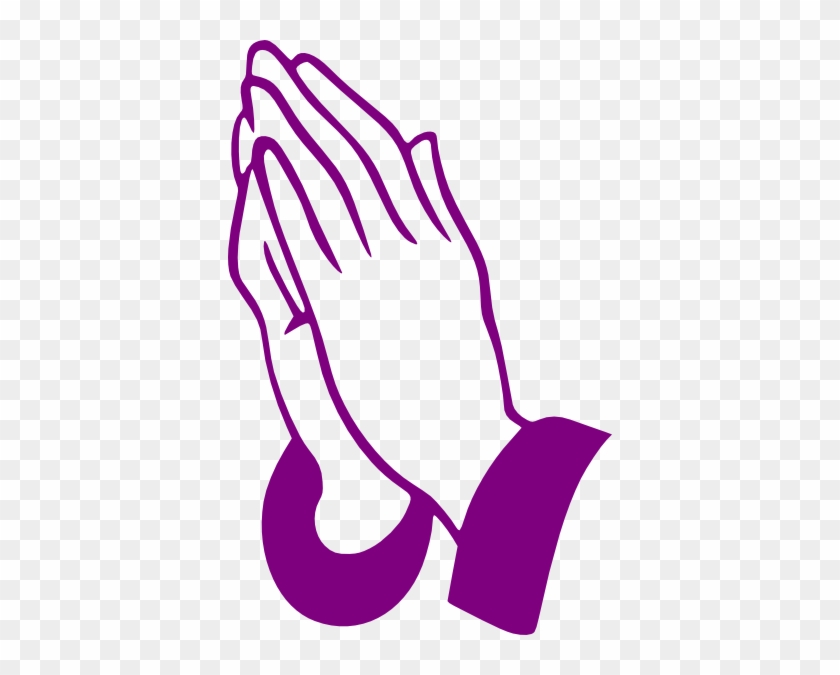 Purple Praying Hands Clip Art - Praying Hands Pillow Case #283731