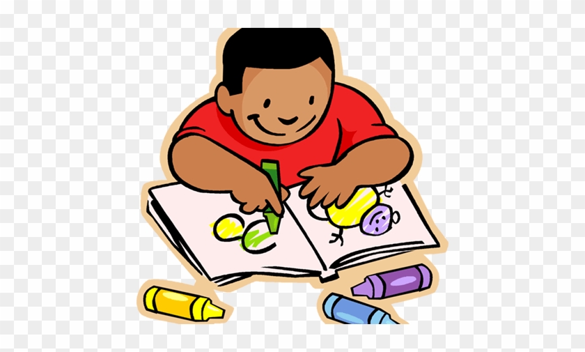 448 X 480 - Kid Coloring Clipart #283821