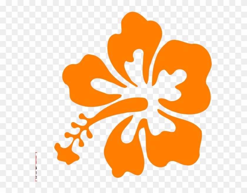 Orange Flower Clipart Kid Art - Orange Hibiscus Flower Clipart #283833