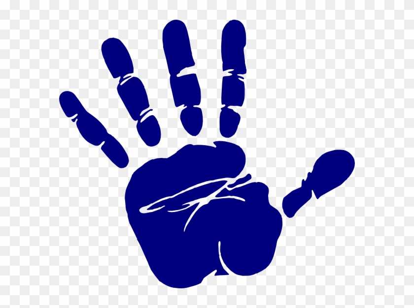 Blue Hand Print Clip Art - Light Blue Hand Print #283852