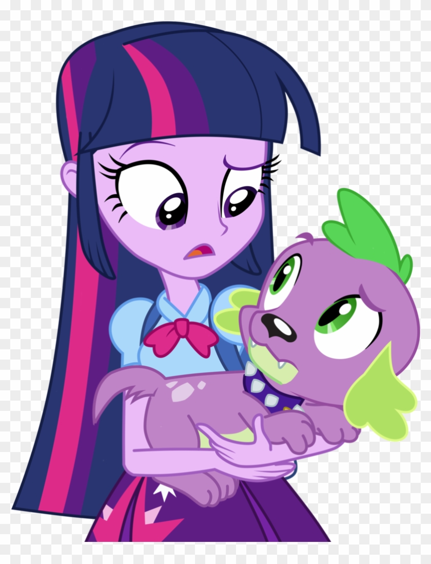 Poniacz-internetuff, Backpack, Clothes, Dog, Duo - Twilight Sparkle And Spike Equestria Girls #283902