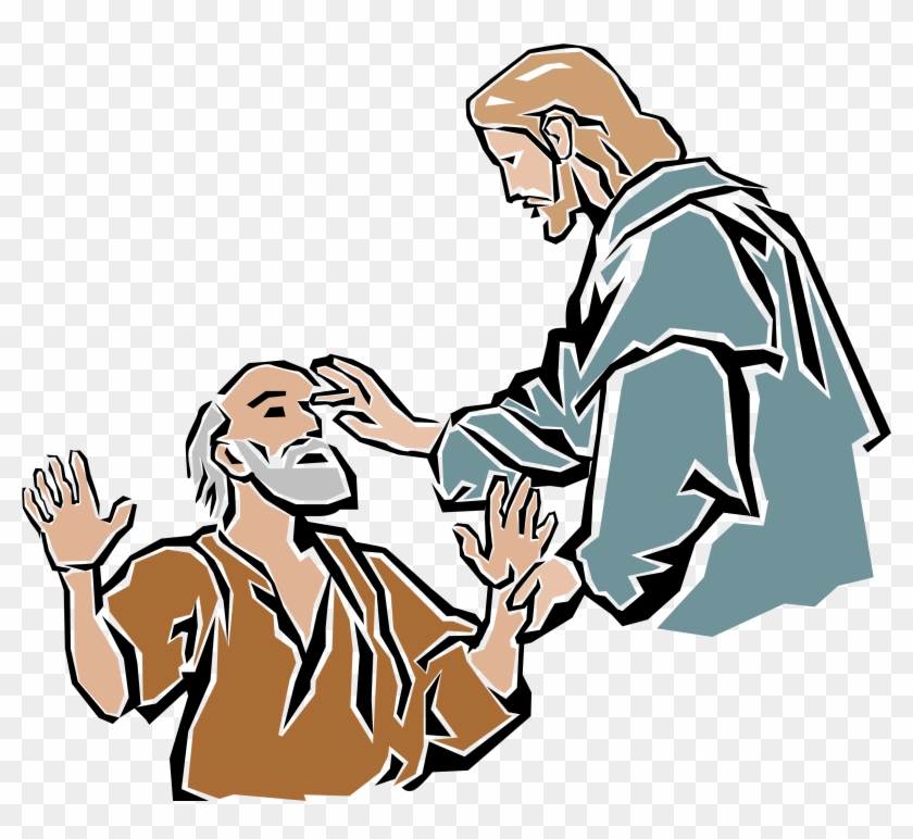 Halloween Pinup Graphic Clipart Download - Jesus Heals A Blind Man Clipart #283931