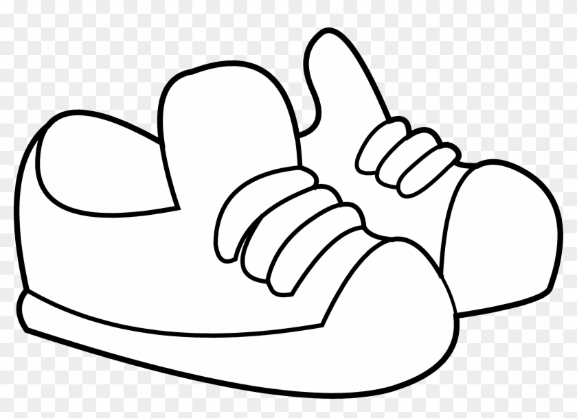 Kids Sneakers Coloring Page - Shoes Clipart Simple #283970