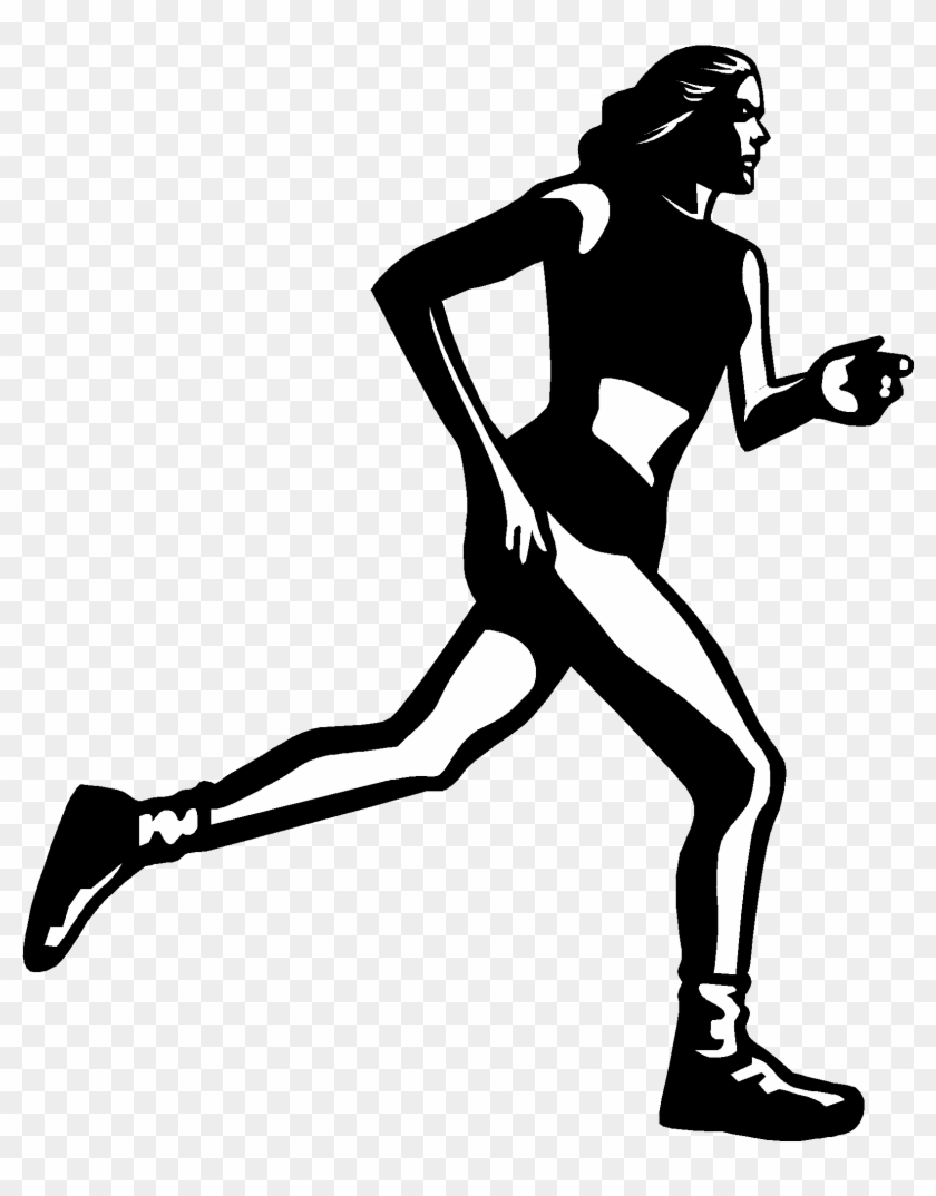 Girl Run Clipart Png - Track And Field Runner Drawing #284015
