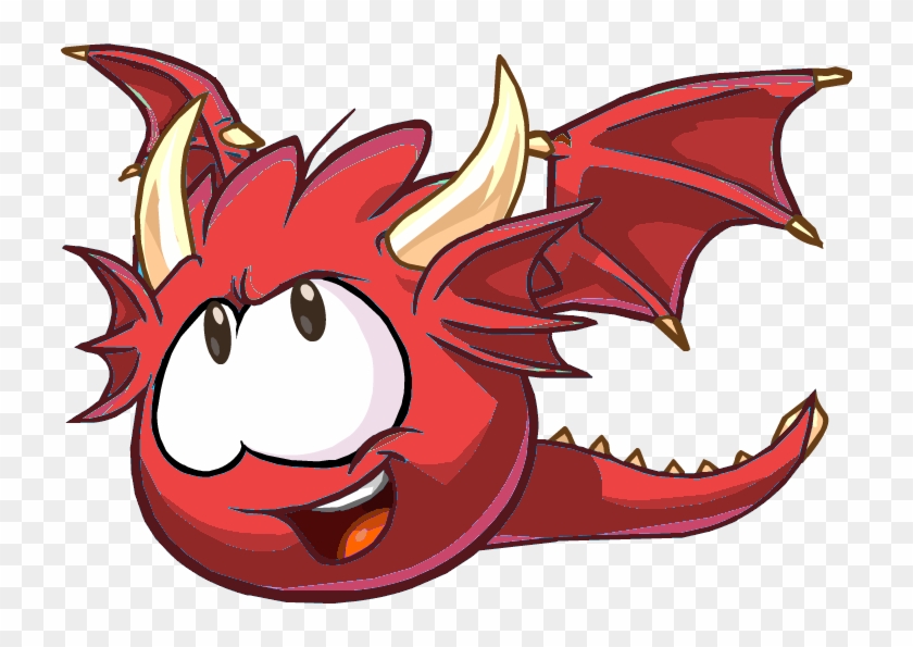 Red Dragon Puffle - Puffle Dragon Png #284033
