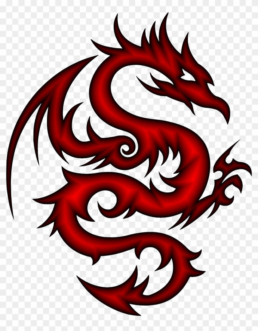 This Free Icons Png Design Of Crimson Tribal Dragon - Red Dragon Png #284101