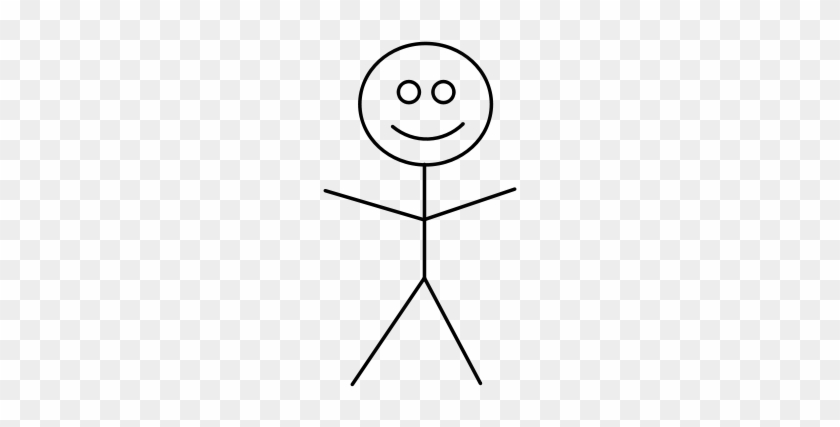 A Stick Figure Showing Eyes And A Mouth - Stick Figure Png #284123