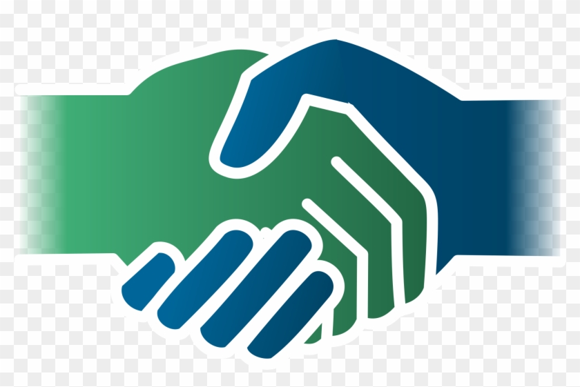 Dentsu-svg Deal - Handshake Icon Blue Green #284134