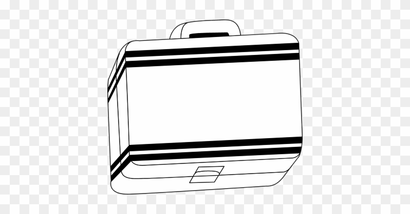 Lunch Box Clipart Black And White - Black And White Lunch Box #284152